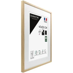 Ceanothe Cadre photo 40x50 cm chêne alba avec passe-partout 30x40 cm Fabriqué en France* Cadre