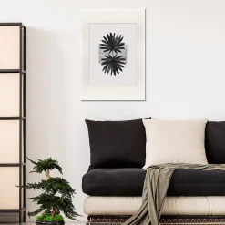 Ceanothe Cadre photo 50x70 cm milan blanc avec passe-partout 40x50 cm Fabriqué en France* Cadre 50 X 70 Cm|Cadre