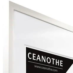 Ceanothe Cadre photo 50x70 cm milan blanc avec passe-partout 40x50 cm Fabriqué en France* Cadre 50 X 70 Cm|Cadre