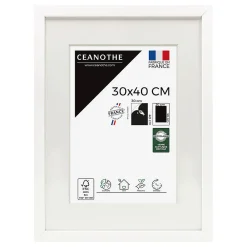 Online Ceanothe Cadre photo 30x40 cm milan blanc avec passe-partout 20x30 cm Fabriqué en France