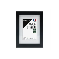 Ceanothe Cadre photo 13x18 cm milan noir avec passe-partout 10x15 cm Fabriqué en France* Cadre 13 X 18 Cm