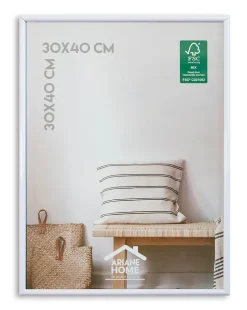 Cadre plastique gallery Ariane Home blanc l.30 x H.40 cm* Cadre 30 X 40 Cm - A3