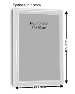 Cadre plastique gallery Ariane Home blanc l.30 x H.40 cm* Cadre 30 X 40 Cm - A3