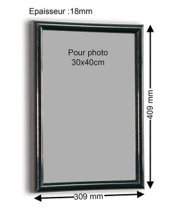 Cadre plastique gallery Ariane Home noir l.30 x H.40 cm* Cadre 30 X 40 Cm - A3