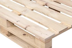 Hot Nature Pro Canape en Palettes Poncees et Brossees 120x60cm Finition Ecru pour Patio Interieur Exterieur