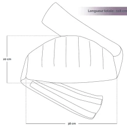Vivezen Ceinture lombaire chauffante avec bandes auto-agrippantes réglable taille 36 à 54 - Beige -* Bouillotte