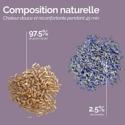 Vivezen Ceinture lombaire chauffante avec bandes auto-agrippantes réglable taille 36 à 54 - Prune -* Bouillotte