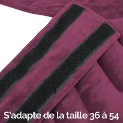 Vivezen Ceinture lombaire chauffante avec bandes auto-agrippantes réglable taille 36 à 54 - Prune -* Bouillotte