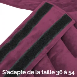 Vivezen Ceinture lombaire chauffante avec bandes auto-agrippantes réglable taille 36 à 54 - Prune -* Bouillotte