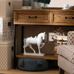 Atmosphera Créateur D'Intérieur Cheval Little cottage H.35cm résine - Atmosphera* Statue Décorative