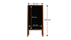 Outlet ALLboards Chevalet Stop Trottoir avec Cadre en Bois Laqué 100x49,5cm, Chevalet Publicitaire