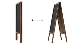 Outlet ALLboards Chevalet Stop Trottoir avec Cadre en Bois Laqué 100x49,5cm, Chevalet Publicitaire