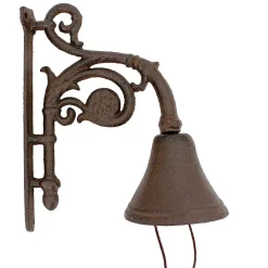 La Grande Prairie Cloche carillon en fonte 18x11x23cm* Poignée De Porte Extérieure|Heurtoir