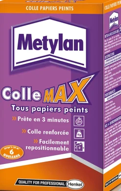 Metylan Colle en poudre - adaptée pour tout papiers peints - surface de couverture 35 m² - 1692620* Colle Papier Peint