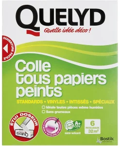 Quelyd Colle en poudre - adaptée pour tout papiers peints - surface de couverture 32 m² - 30601377* Colle Papier Peint