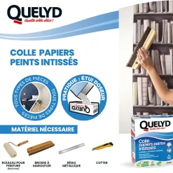 New Quelyd Colle en poudre - adaptée pour tout papiers peints intissés - surface de couverture 32 m² - 30621359
