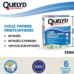 New Quelyd Colle en poudre - adaptée pour tout papiers peints intissés - surface de couverture 32 m² - 30621359