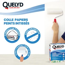 New Quelyd Colle en poudre - adaptée pour tout papiers peints intissés - surface de couverture 32 m² - 30621359