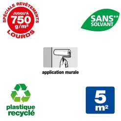 Quelyd Colle pour revêtements lisses de rénovations lourds (jusqu'à 750g/m²) pâte 1kg