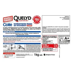 Quelyd Colle pour revêtements lisses de rénovations lourds (jusqu'à 750g/m²) pâte 1kg