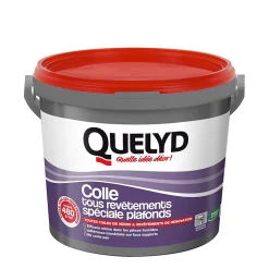 Quelyd Colle spéciale plafonds - toile de verre et revêtements de rénovation pâte 6kg* Colle Papier Peint