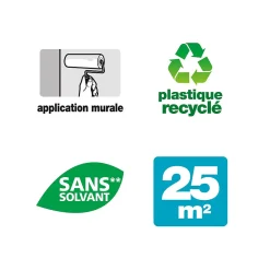 Quelyd Colle toile de verre pâte avec indicateur coloré 5kg* Colle Papier Peint