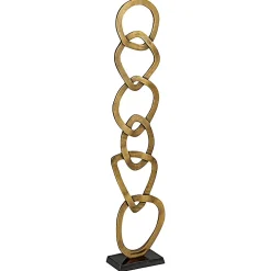 Outlet La Grande Prairie Colonne décorative aluminium doré 123x26x13cm