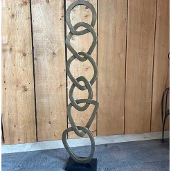 Outlet La Grande Prairie Colonne décorative aluminium doré 123x26x13cm