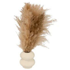 Atmosphera Créateur D'Intérieur Composition florale avec vase Glen vase en céramique blanc H42cm - Atmosphera