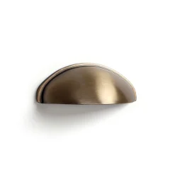 Niubo Coquille en Zamak avec finition en cuir vieilli, dimensions: 79x30x25mm et inserts: 64mm-* Poignée De Meuble