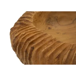 Mauro Ferretti Coupe en teck Garit 32x32x11 cm - Type: Décoration à poser* Statue Décorative