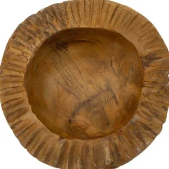 Mauro Ferretti Coupe ronde en teck Geris 19x8 cm* Statue Décorative