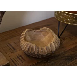 Mauro Ferretti Coupe ronde en teck Geris 19x8 cm* Statue Décorative