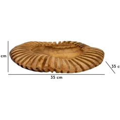 Outlet Mauro Ferretti Coupe ronde en teck Geris 35x7 cm