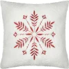 Lovely Casa Coussin - Effet bouclette avec motif flocon (45x45 cm - Ecru)* Coussin Pour Canapé