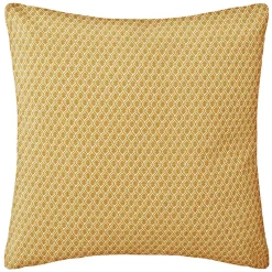 Outlet Atmosphera Créateur D'Intérieur Coussin - motifs otto - coton - jaune ocre - 38x38 cm - Atmosphera