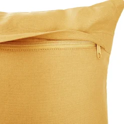 Outlet Atmosphera Créateur D'Intérieur Coussin - motifs otto - coton - jaune ocre - 38x38 cm - Atmosphera