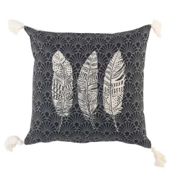 New Eden Coussin a pompons Eternity design et moderne