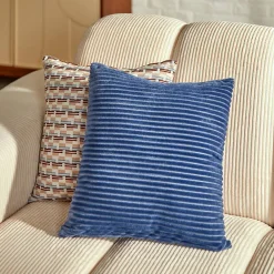 Atmosphera Créateur D'Intérieur Coussin Arum bleu encre 38x38cm - Atmosphera* Coussin Pour Canapé