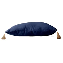 Sale Home Maison Coussin avec pompons en jute (50x70 cm - Bleu Marine)