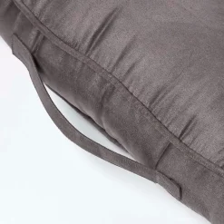 Homescapes Coussin bouée rehausseur en suédine gris, 50 x 50 x 10 cm -