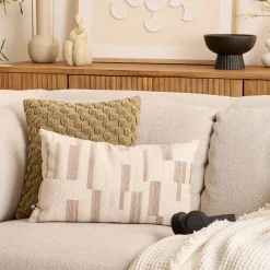 Atmosphera Créateur D'Intérieur Coussin Calix beige lin 50x30cm - Atmosphera* Coussin Pour Canapé