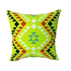 Best Meubletmoi Coussin carré 45 cm avec motif tribal vert - TRIBE