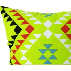 Best Meubletmoi Coussin carré 45 cm avec motif tribal vert - TRIBE