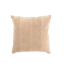J-Line Coussin carré à rayures en coton beige 45x45x12 cm* Coussin Pour Canapé