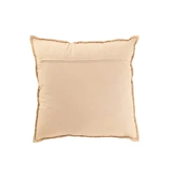 J-Line Coussin carré à rayures en coton beige 45x45x12 cm* Coussin Pour Canapé