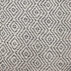 Meubletmoi Coussin carré 40 x 40 cm coton brodé avec motifs losanges noirs - EMBER* Coussin Pour Canapé