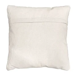 Meubletmoi Coussin carré 40 x 40 cm coton brodé avec motifs losanges noirs - EMBER* Coussin Pour Canapé