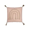 Online J-Line Coussin carré arc-en-ciel en polyester rose 40x40cm