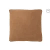 Best J-Line Coussin carré en cuir marron 45x45x7 cm